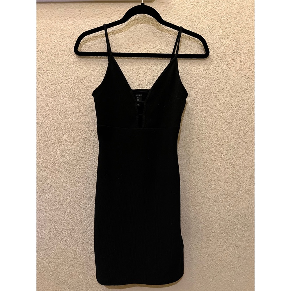 Forever 21 | Black Ribbed Body Con Dress